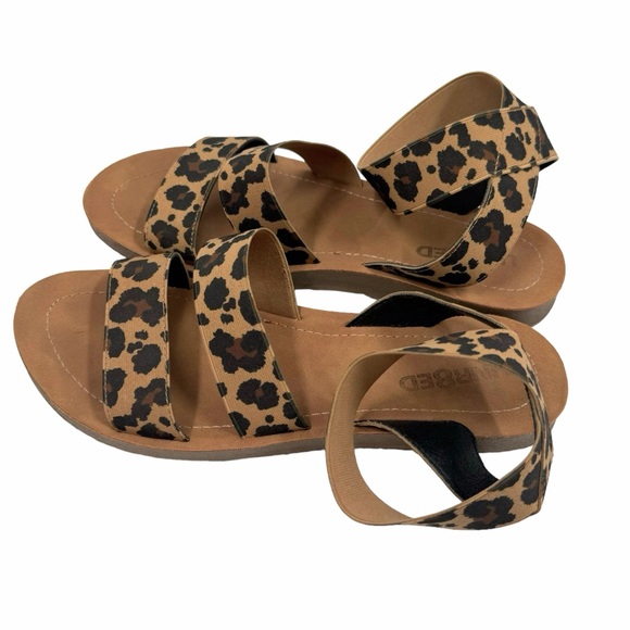 Unr8ed Animal Print Ankle Strap Sandals Size: 8 - Picture 3 of 8